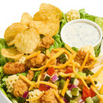 Pickle ranch salad with dressing